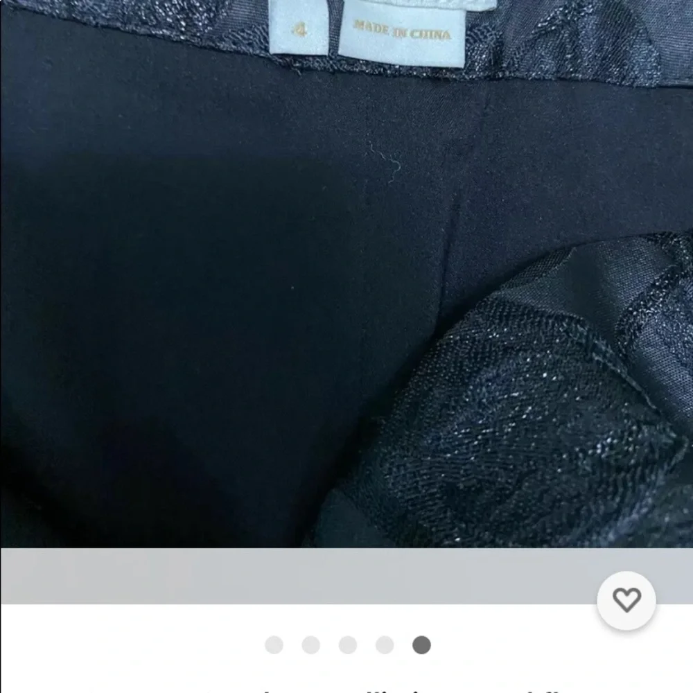 Kate Spade black metallic jacquard flare pant Size 4